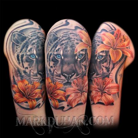 Tattoos - TIGER AND LILYIES - 96519